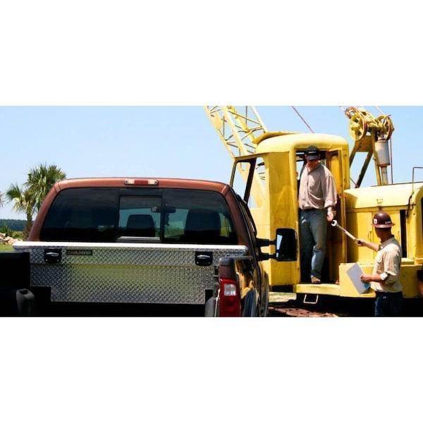 63 in Crossover Truck Tool Box Notched with Rail, Matte Black